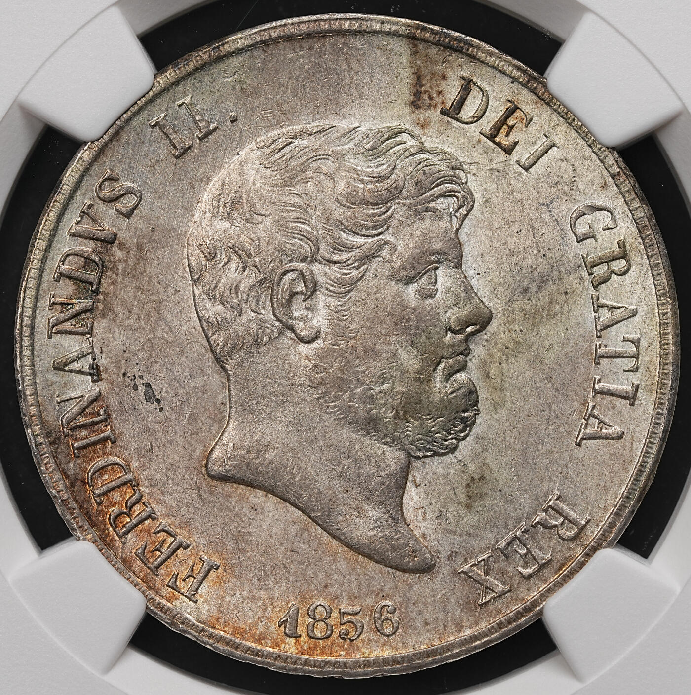 修遠堂世界钱币第112期 NGC MS63 1856年那不勒斯与西西里王国120 Grana大银币