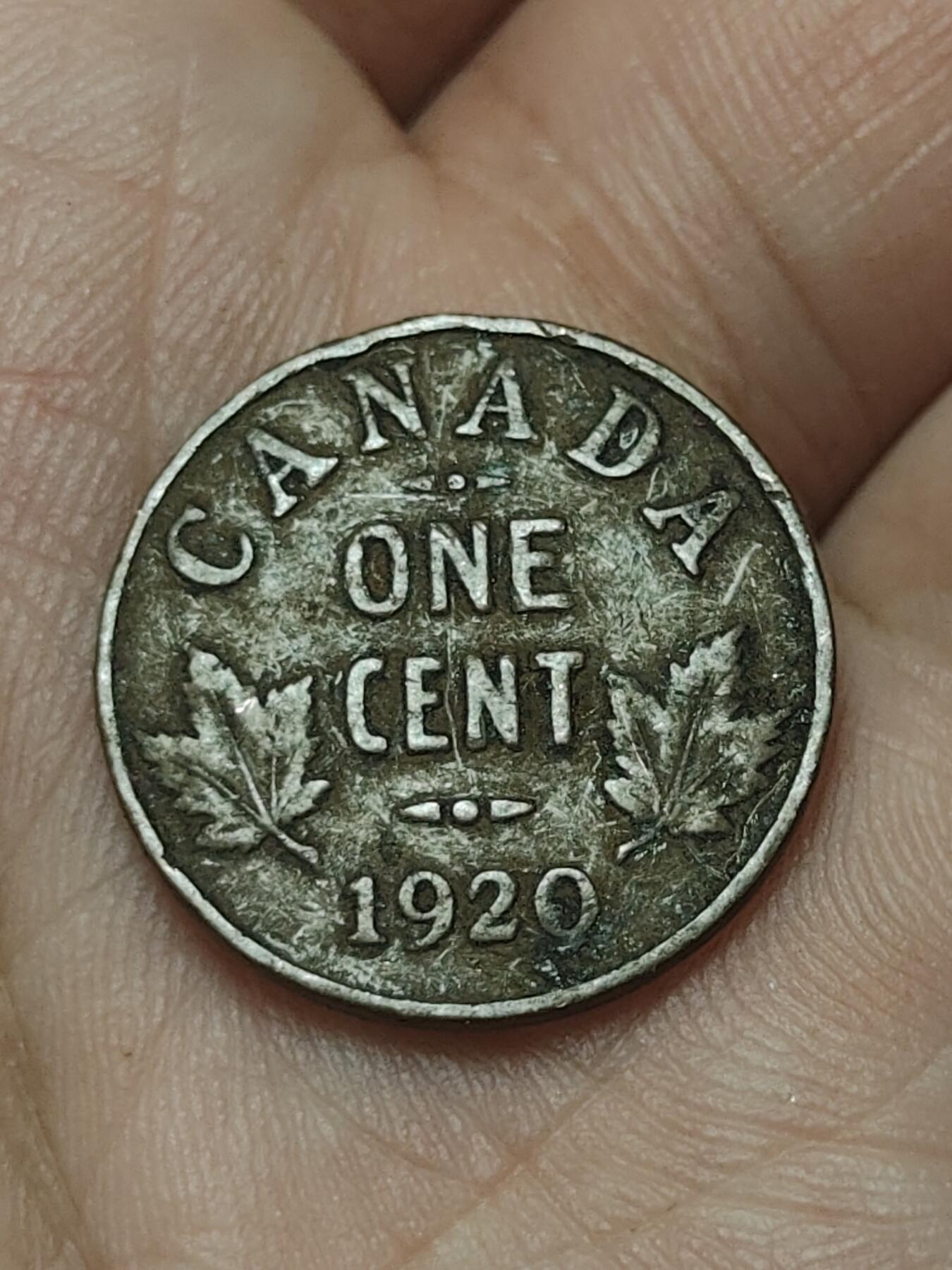 2026年第四十五场(总第二百一十四场）外国好品散币场(免佣金) 加拿大🇨🇦1920年1分(乔治五世第三版，首发年)