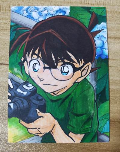 第二场手绘、卡牌、周边专场 零佣长期收拍 - 【手绘卡】少年柯南 知名画师汐汐