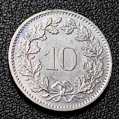 泉币菌-第228场-三月三 上巳节专场 拍品多 请提前出价 高币值 百年延续 女神 瑞士1982年 10分銅镍硬币