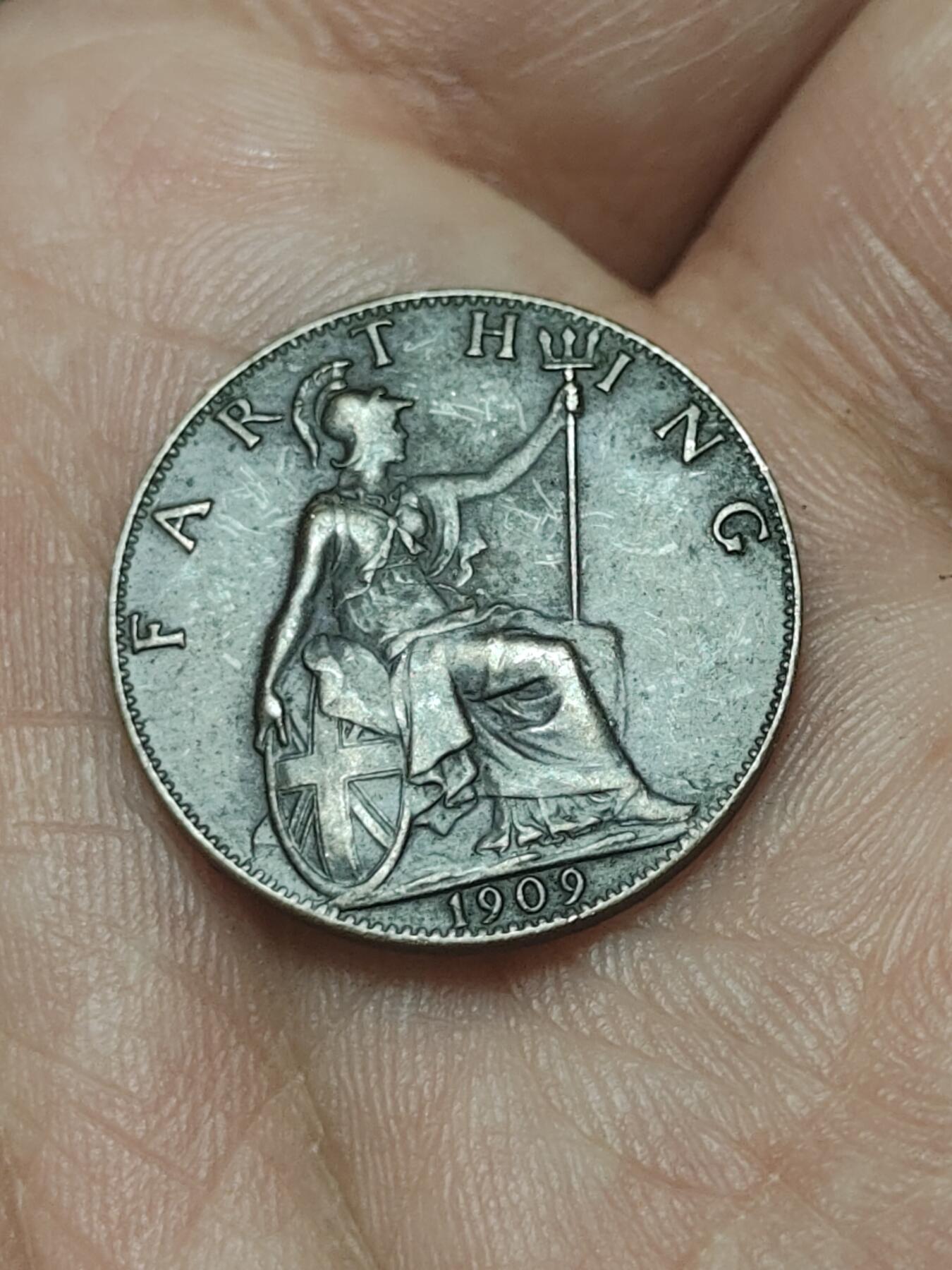 2026年第四十五场(总第二百一十四场）外国好品散币场(免佣金) 英国🇬🇧1909年1法新(爱德华七世时期)