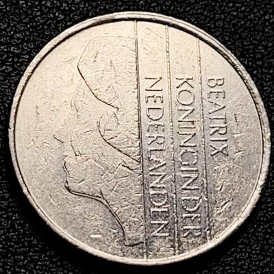 泉币菌-第229场-拍品多 请提前出价 1994年 荷兰王国1盾镍币 贝娅特丽克丝头像 入欧前 已绝版 25mm