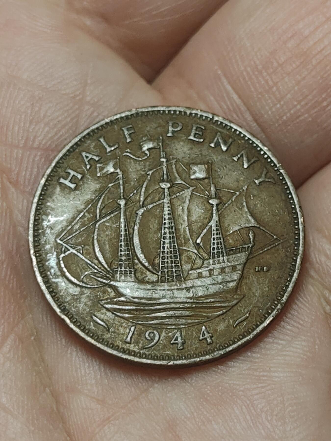 2026年第四十五场(总第二百一十四场）外国好品散币场(免佣金) 英国🇬🇧1944年1/2便士(乔治六世第一版)