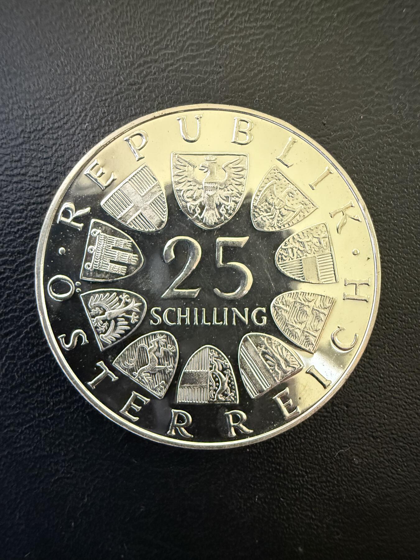 【周六 19:30】乾藏阁外国银币专场・裸币 / 评级币 + 银章铜章 保真包老 奥地利1972年 25先令音乐家齐雷尔纪念银币