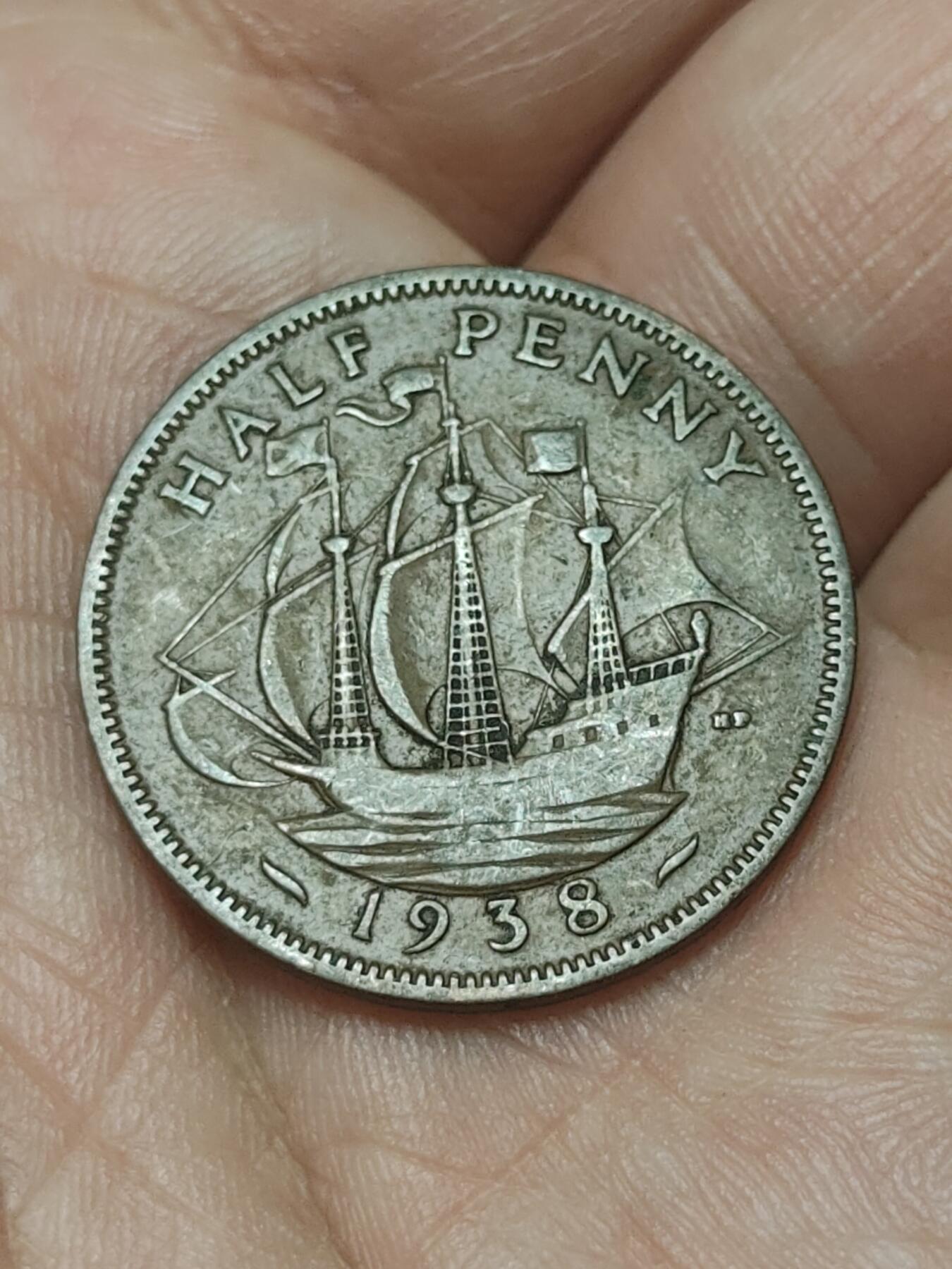 2026年第四十五场(总第二百一十四场）外国好品散币场(免佣金) 英国🇬🇧1938年1/2便士(乔治六世第一版)