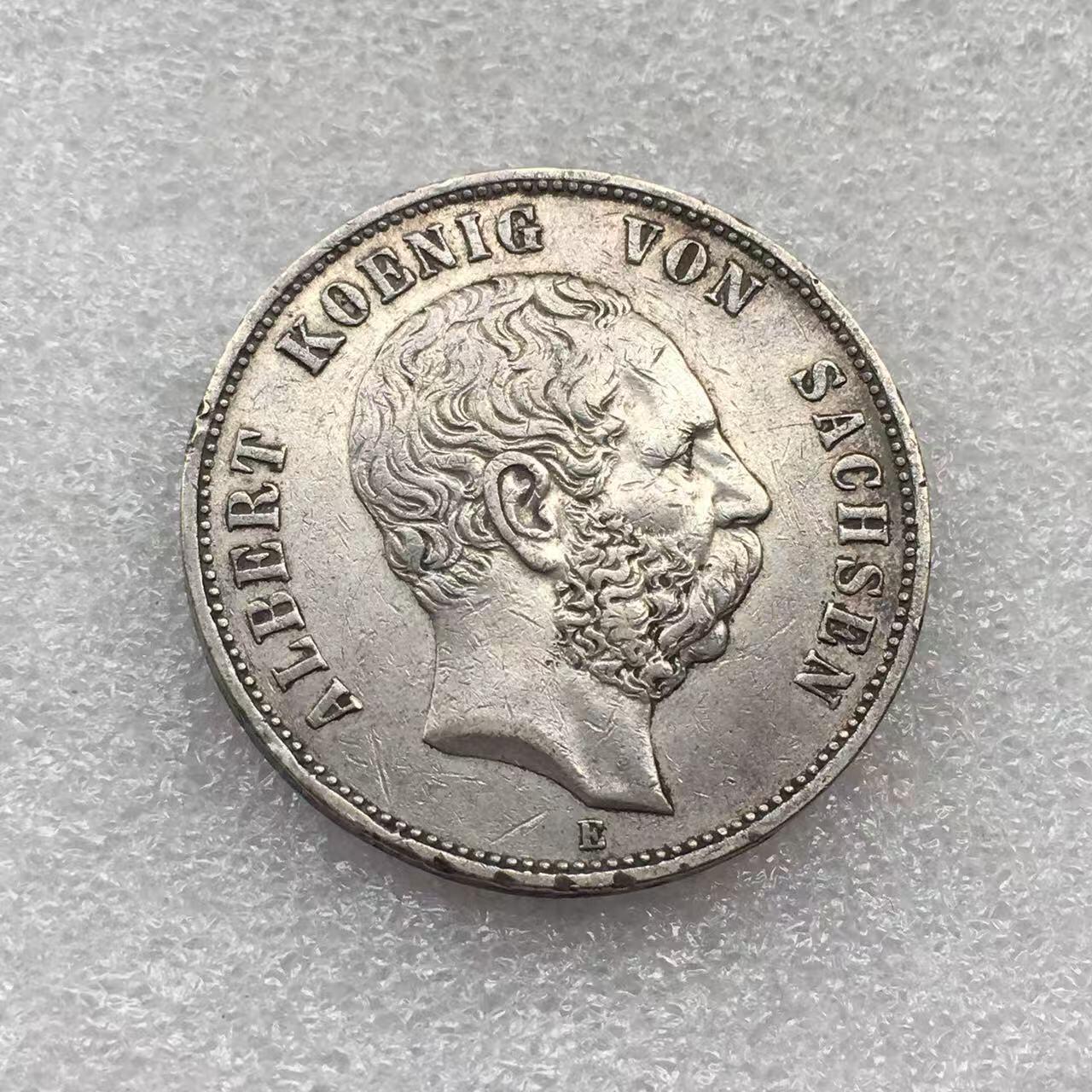 世界钱币专场拍卖 每周二开拍 1901年德国萨克森阿尔伯特5马克银币