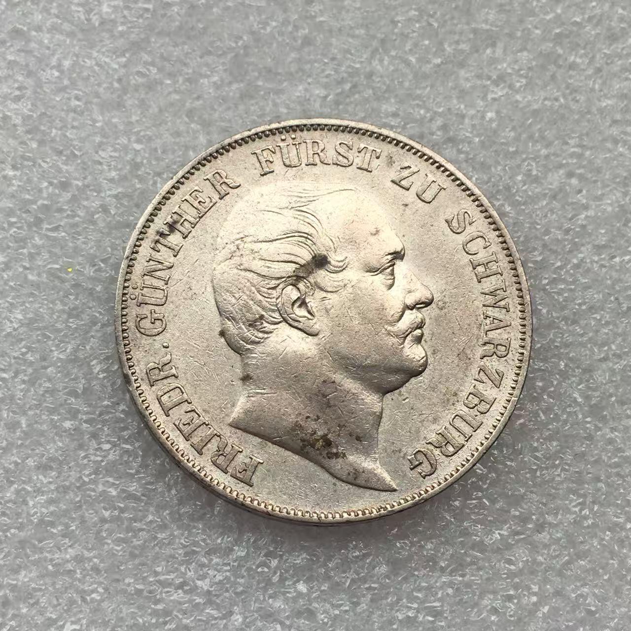 世界钱币专场拍卖 每周二开拍 稀少1866年德国施瓦茨堡双头鹰1泰勒银币