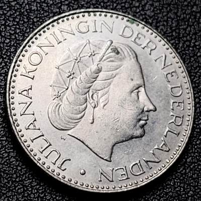 泉币菌-第228场-三月三 上巳节专场 拍品多 请提前出价 1968 荷兰1盾硬币 朱莉阿娜女王 25mm