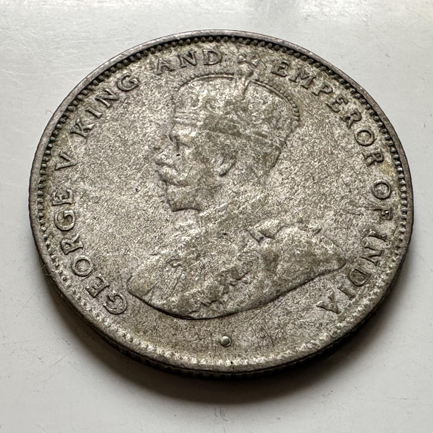 🌹外币初藏🌹🐯2026年第44场   每周二四六晚8️⃣点  世界硬币 英属锡兰 1924年 乔治五世 50分 银币 5.83克-23.8毫米-55%银