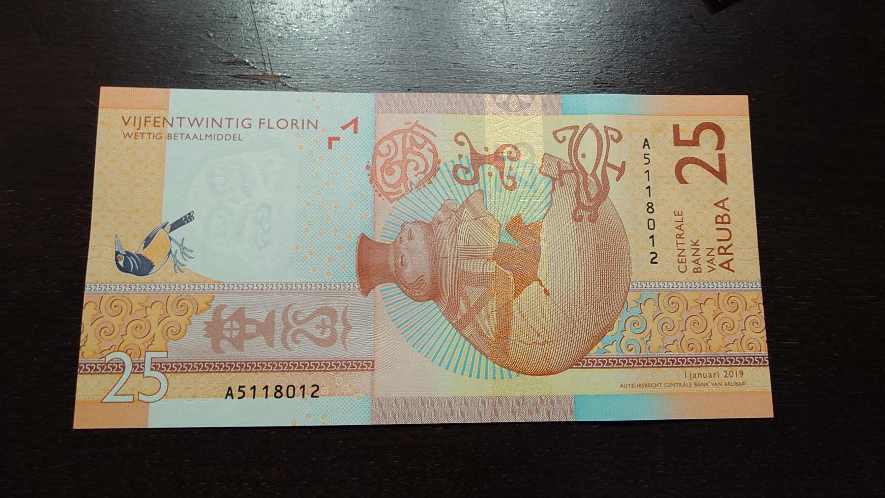 世界钱币～微拍第245期暨2026年第26期  新货卖剩品种部分上架提供选购【有看中的就一开始就出价，别为了晚付几天押金拖到最后，这里没出价的只要群里卖掉了就会撤】 2019年阿鲁巴25元 全新绝品无47尾号8012