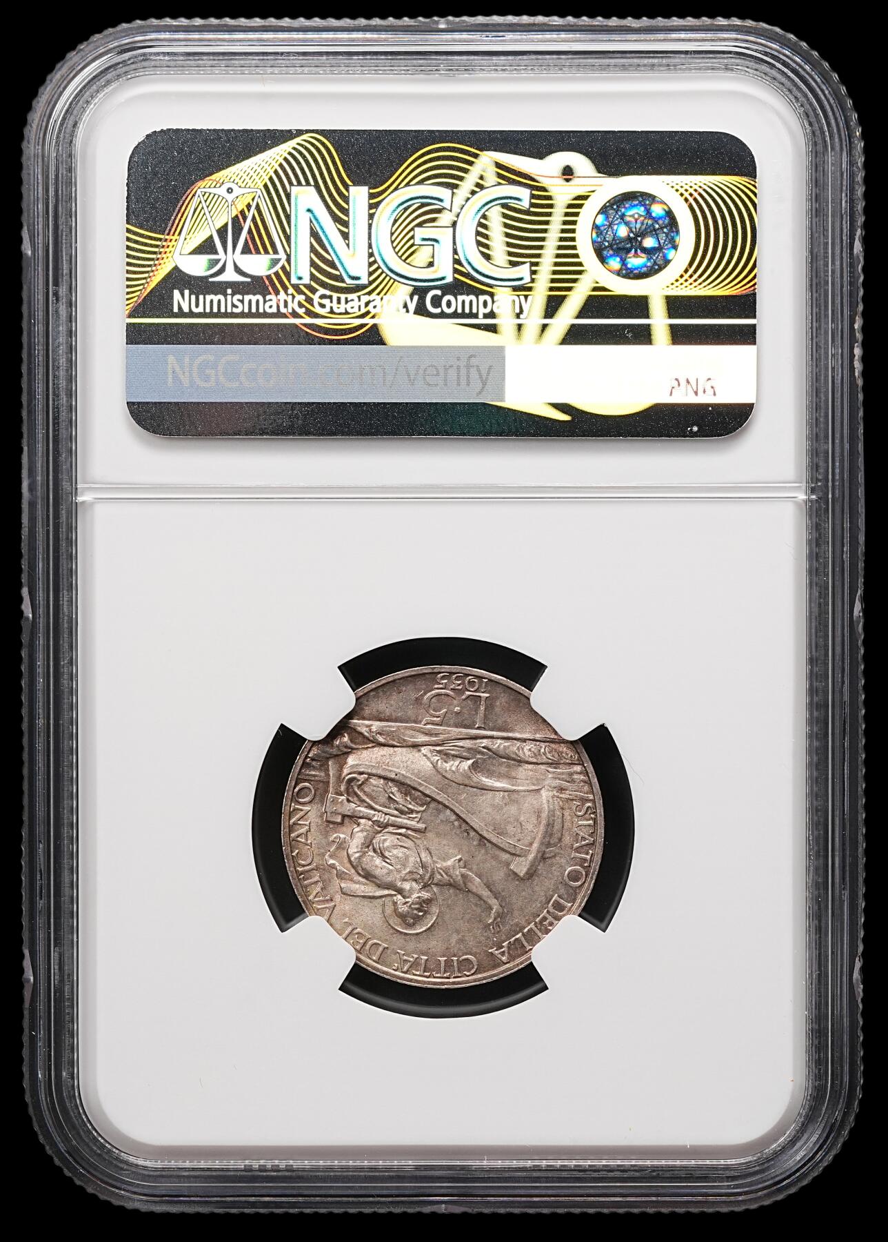 修遠堂世界钱币第112期 NGC MS65 1935年梵蒂冈5里拉银币