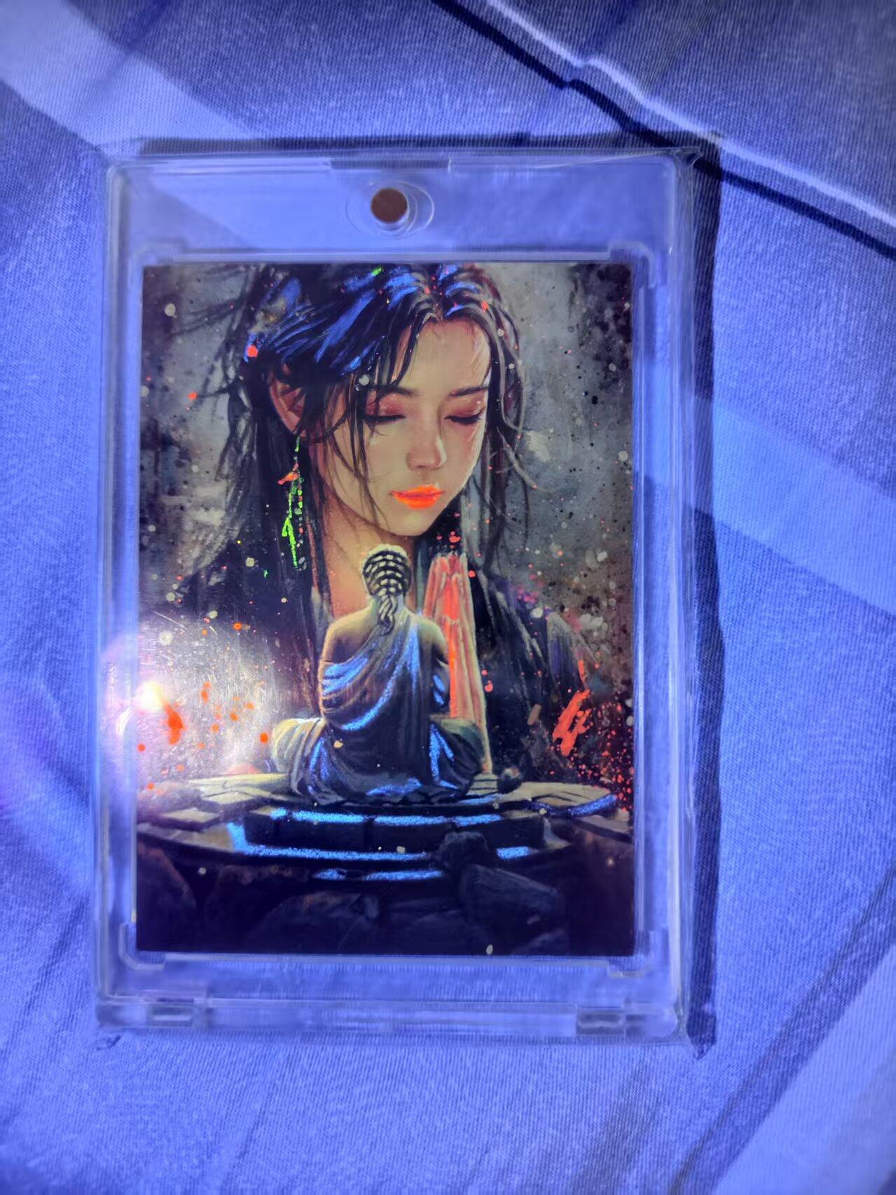 第112期阳大大卡牌拍卖第112期（持续收拍品，周六晚上九点截拍，进群福利早知道） 【特效手绘卡】大乔 佛前不语 手绘盒里拆出 特效拉满非常漂亮色手绘卡1/1