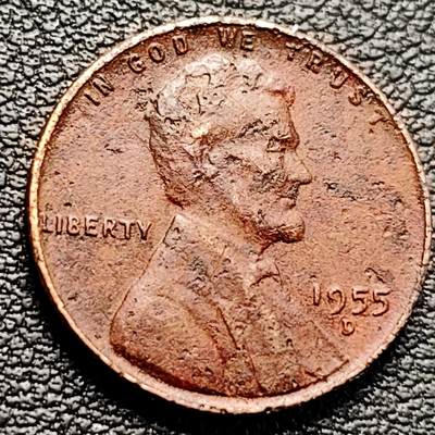 泉币菌-第229场-拍品多 请提前出价 1955年 美国 1美分青铜币 林肯总统币 麦穗版