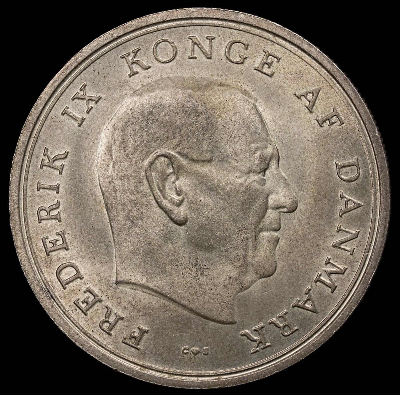 修遠堂世界钱币第112期 1967年丹麦玛格丽特公主结婚纪念10克朗银币 20.40g，含银80%