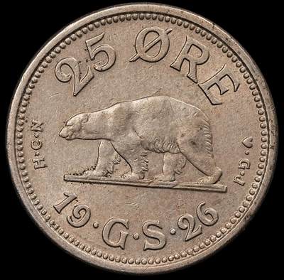 修遠堂世界钱币第112期 - 1926年格陵兰25欧尔