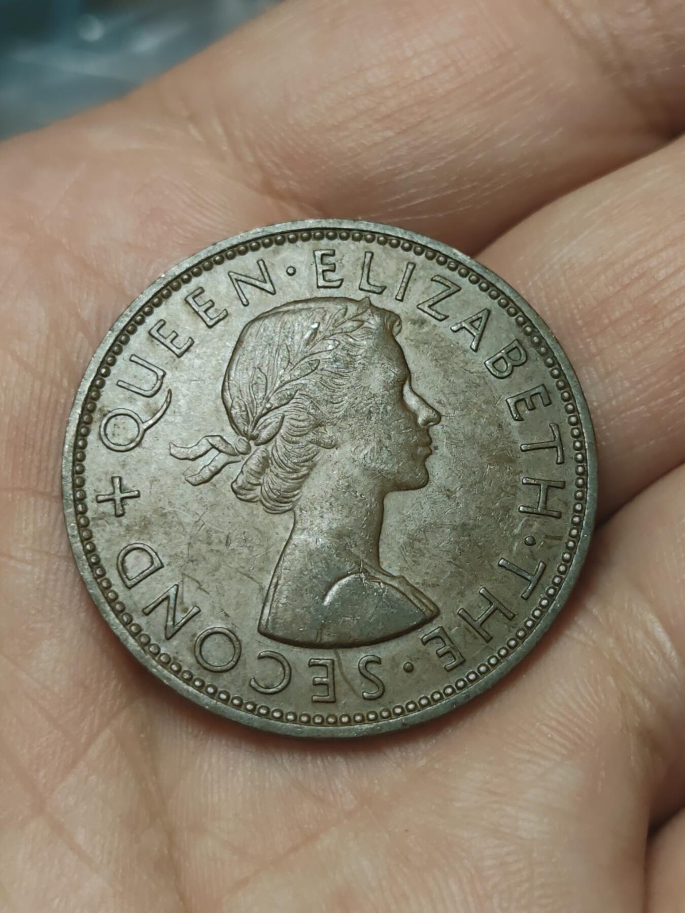 2026年第四十五场(总第二百一十四场）外国好品散币场(免佣金) 新西兰🇳🇿1959年1便士(伊丽莎白二世青年桂冠第二版)