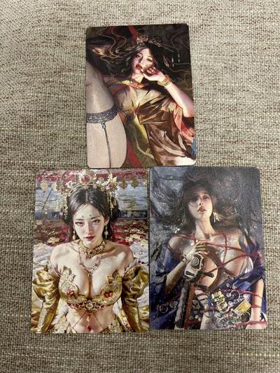 喜灰玩卡拍卖第八期，接拍品0佣金，欢迎送拍，释放现金流，让自己有资金可以购买更多喜欢的卡牌，让别的卡友能淘到更多心仪的卡牌 燎原 刷子老师绘：铁扇公主、蔡文姬、夏姬 大头普卡 一组三张