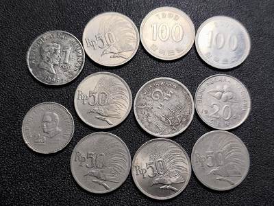 泉币菌-第229场-拍品多 请提前出价 10枚一组 亚洲币镍币 混合年份