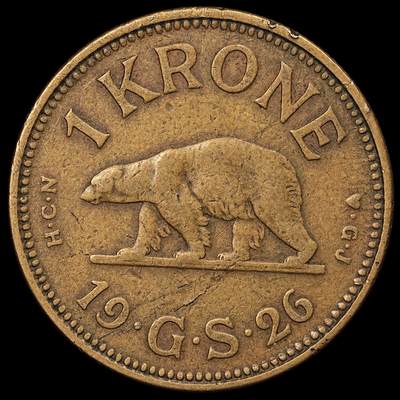 修遠堂世界钱币第112期 - 1926年格陵兰1克朗