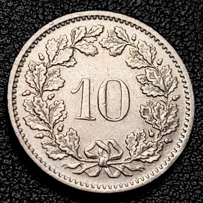 泉币菌-第229场-拍品多 请提前出价 1970年 高币值 百年延续 女神 瑞士10分銅镍硬币