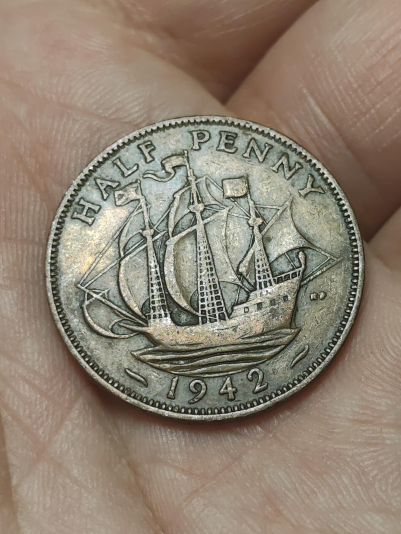 2026年第四十五场(总第二百一十四场）外国好品散币场(免佣金) 英国🇬🇧1942年1/2便士(乔治六世第一版)