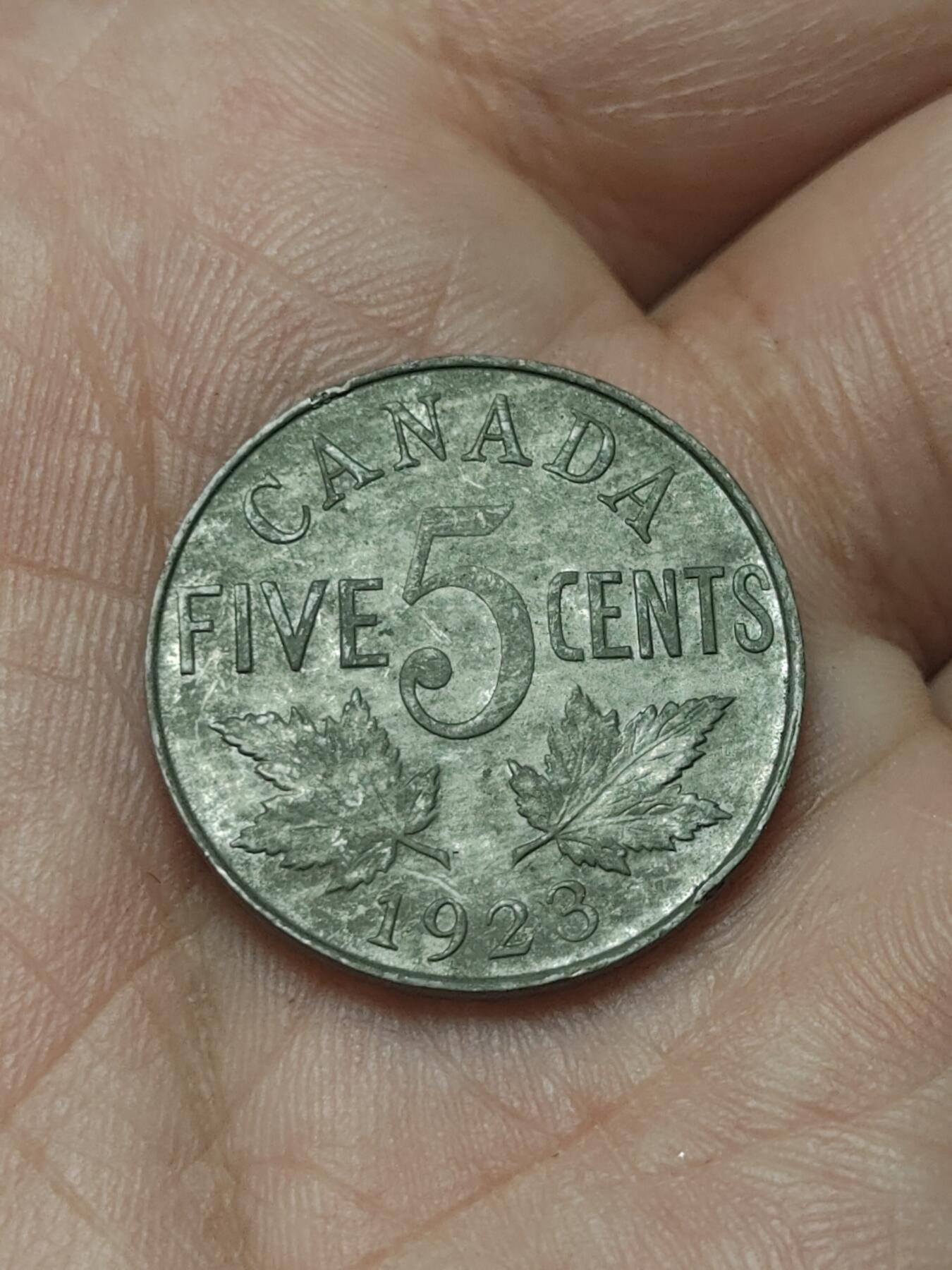 2026年第四十五场(总第二百一十四场）外国好品散币场(免佣金) 加拿大🇨🇦1923年5分(乔治五世第四版)