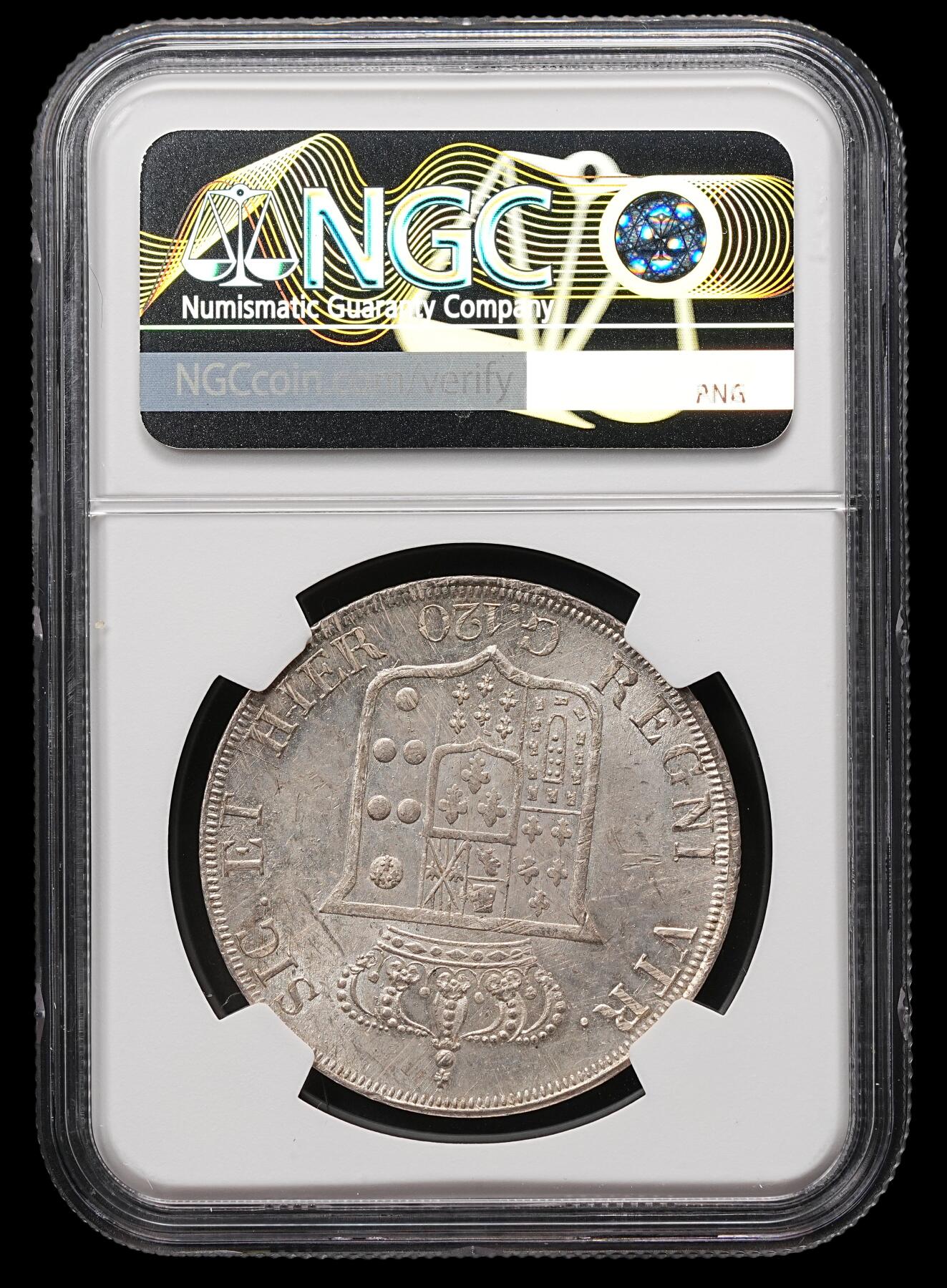 修遠堂世界钱币第112期 NGC MS62 1835年那不勒斯与西西里王国120 Grana大银币