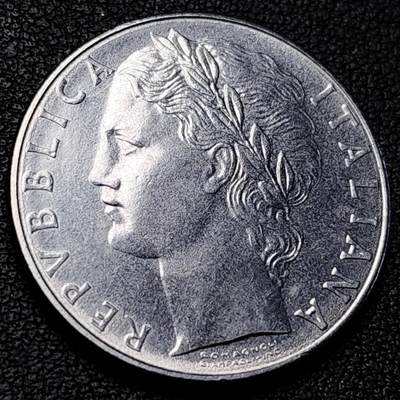 泉币菌-第229场-拍品多 请提前出价 意大利早期100里拉 月亮和记忆女神密涅瓦 不锈钢币 27.8mm