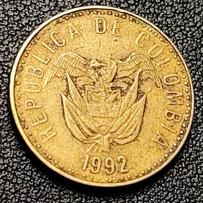 泉币菌-第228场-三月三 上巳节专场 拍品多 请提前出价 秃鹫 哥伦比亚 20比索硬币 20毫米 铜钱纪念币