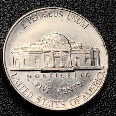泉币菌-第229场-拍品多 请提前出价 美国1990年5美分纪念币 杰斐逊 及 故居蒙蒂塞洛庄园 21mm