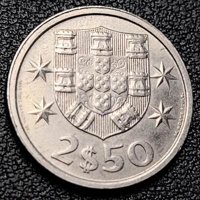 泉币菌-第229场-拍品多 请提前出价 葡萄牙2.5埃斯库多镍币 帆船 20mm 欧洲币