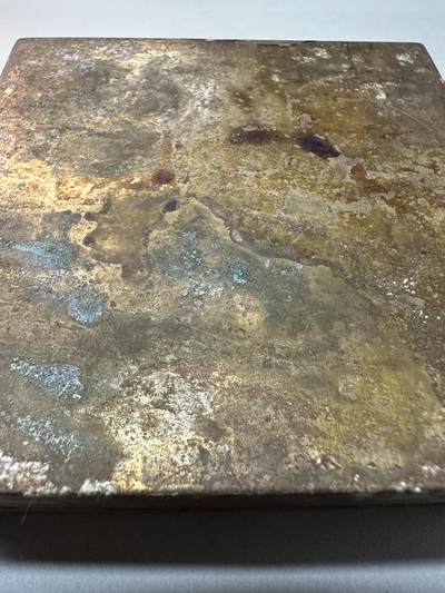 清-民国-建国｜老铜器专场.伍 民国江南春錾刻老铜墨盒