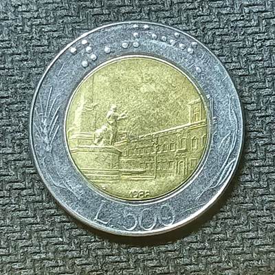 逸泉钱币2026第十九场世界钱币纪念币B2310-2754 2472意大利500里拉双色硬币