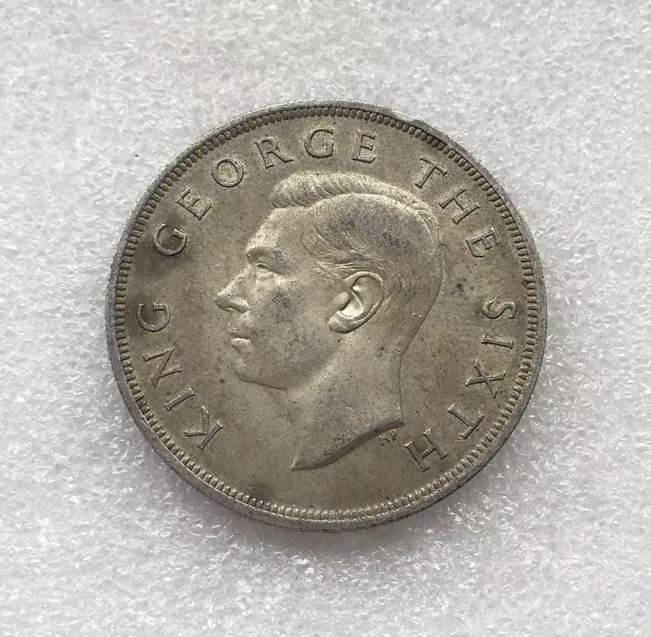 世界钱币专场拍卖 每周二开拍 1949年新西兰乔治六世一克朗银币