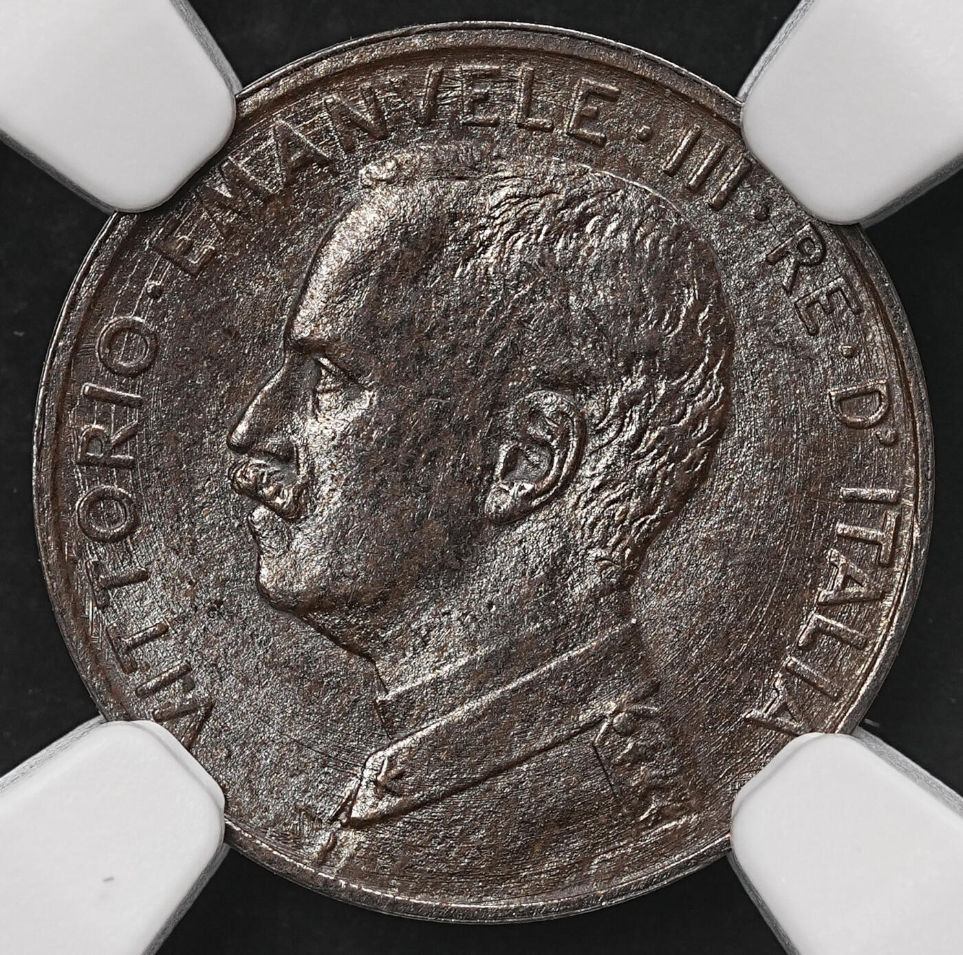 修遠堂世界钱币第112期 NGC MS65BN 1918年意大利1分铜币，稀少的年份，特年，唯一冠军分