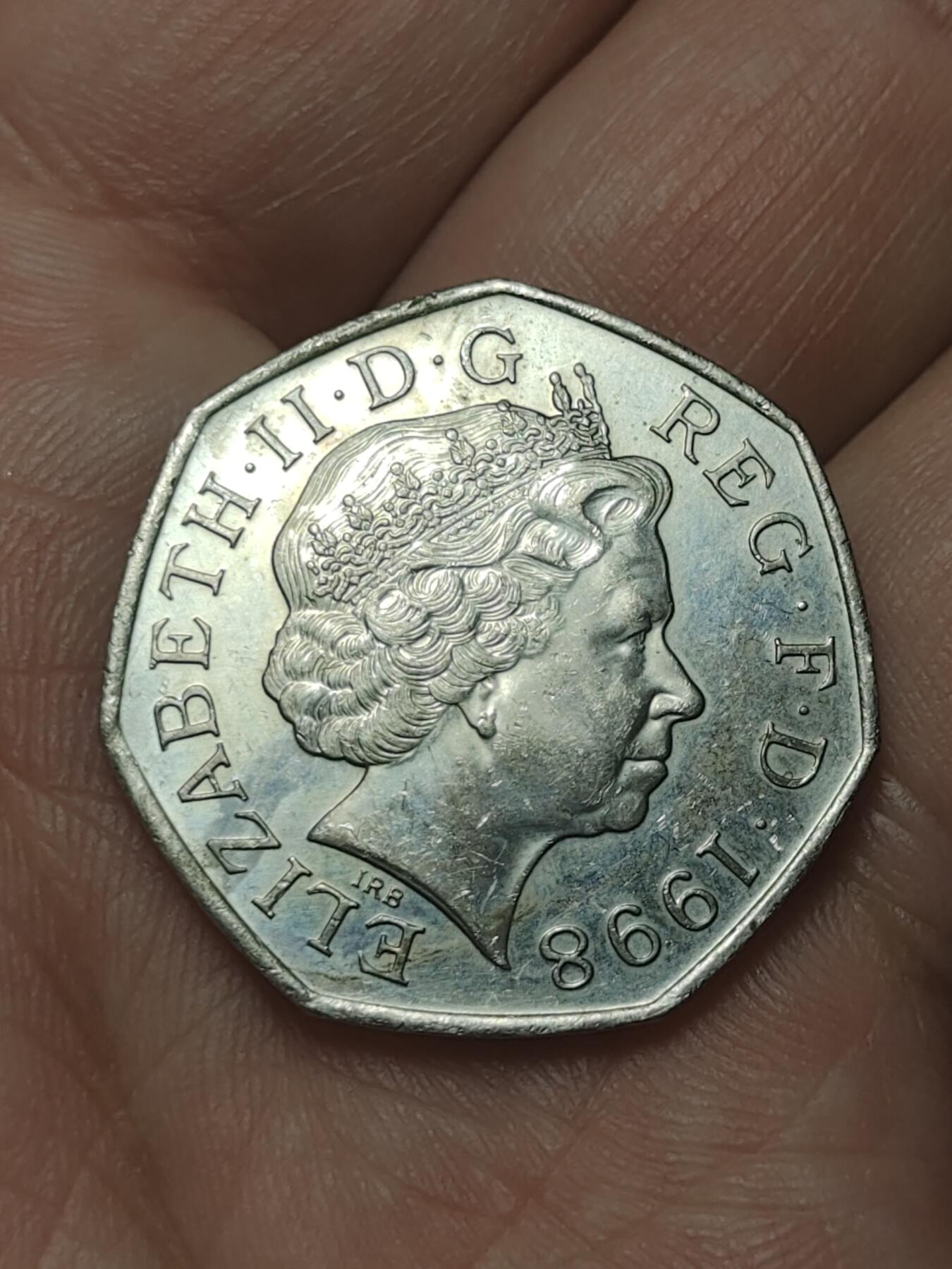 2026年第四十五场(总第二百一十四场）外国好品散币场(免佣金) 英国🇬🇧1998年50便士(国家医疗体系建立50周年纪念币)