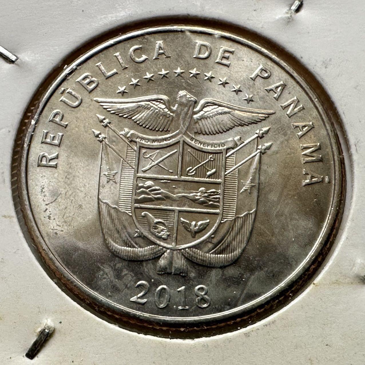 🌹外币初藏🌹🐯2026年第44场   每周二四六晚8️⃣点  世界硬币  巴拿马 2018年 1/4巴波亚 彩色纪念币 