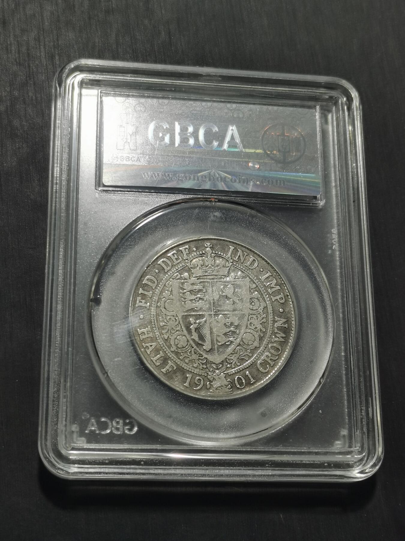 天下钱庄专场欢迎参拍 英国维多利亚披纱半克朗银币