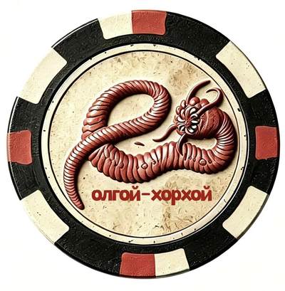 CSIS-GREAT评级精品钱币拍卖第三百四十八期 - #忘了爱摇滚乐团2026年灵异筹码系列第二组蒙古死亡蠕虫彩色陶瓷筹码币纪念章