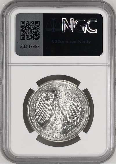 S&S Numismatic世界钱币-拍卖 第126期  德国1987年 罗马条约签署30周年 10马克纪念银币 NGC MS66  625银15.5克