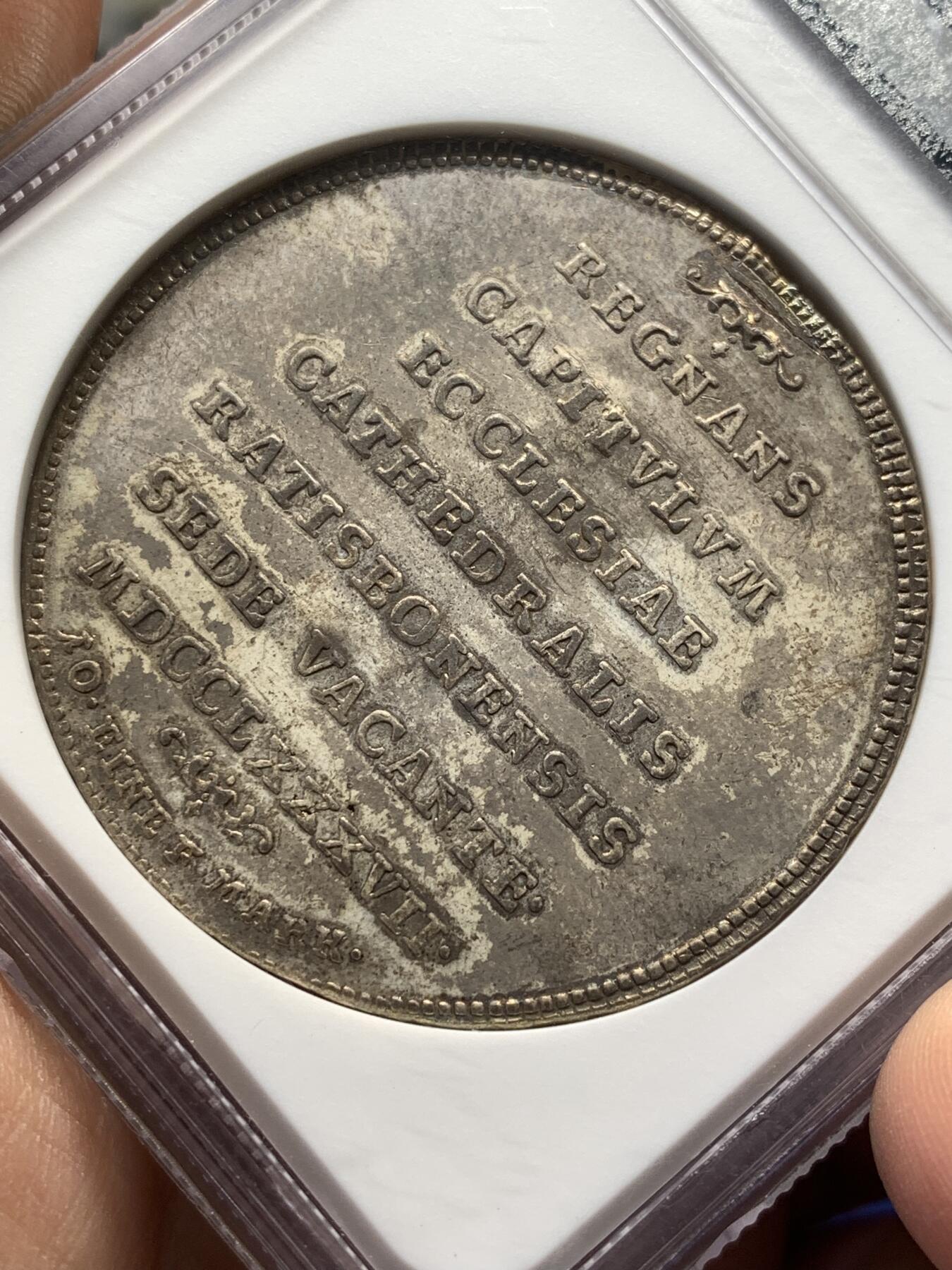 《竞宝斋》第482场 周日，周一 2场连拍 （全场包邮）20级店铺 欢迎送拍 NGC AUD 德国 1787BK 雷根斯堡主教区 缺位泰勒大银币 细节见图