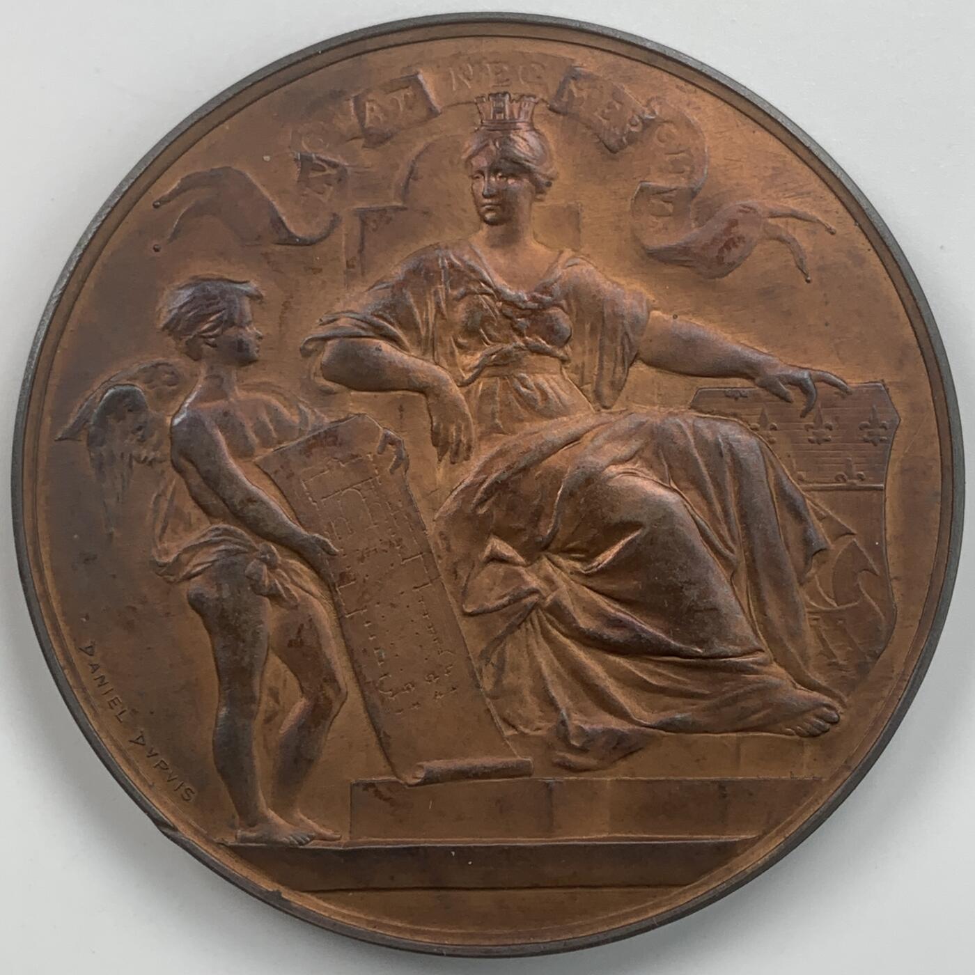 掌中浮雕-藏着的欧洲第059场 法国巴黎圣约瑟夫教堂大铜章，75mm，丰饶角边铭