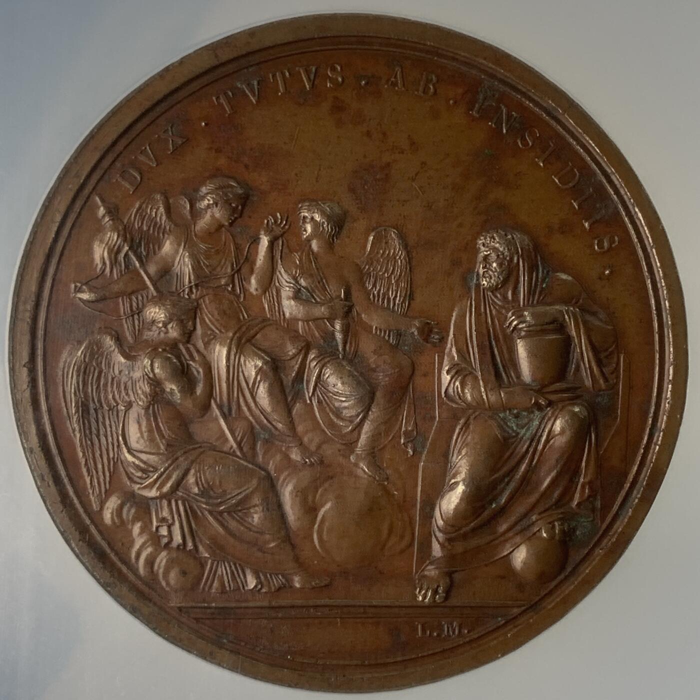 掌中浮雕-藏着的欧洲第059场 NGC MS61 : 1800年意大利刺杀拿破仑事件铜章, 60mm ,Manfredini雕刻，正面为时任法兰西共和国第一执政的拿破仑，此款头像不多见