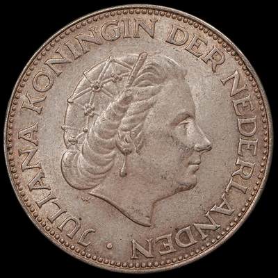 修遠堂世界钱币第112期 -  1961年荷兰年2.5盾银币，15g，含银72%