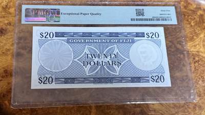 得物收藏 Chase Auction 第37期 - - 外钞、银元、民国钞和人民币混合场！ 持续更新！ 1971年斐济20元，PMG65！