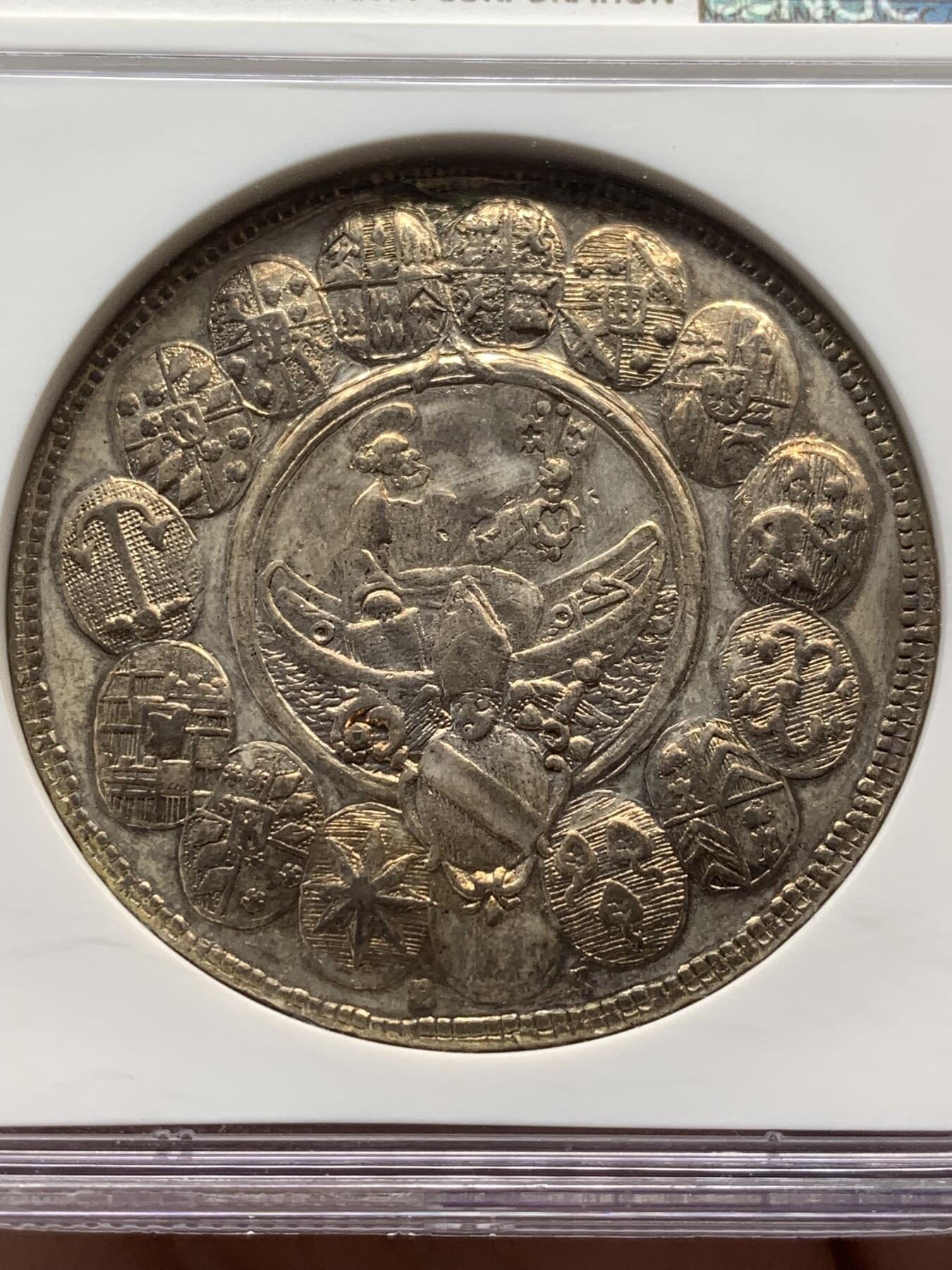 《竞宝斋》第482场 周日，周一 2场连拍 （全场包邮）20级店铺 欢迎送拍 NGC AUD 德国 1787BK 雷根斯堡主教区 缺位泰勒大银币 细节见图