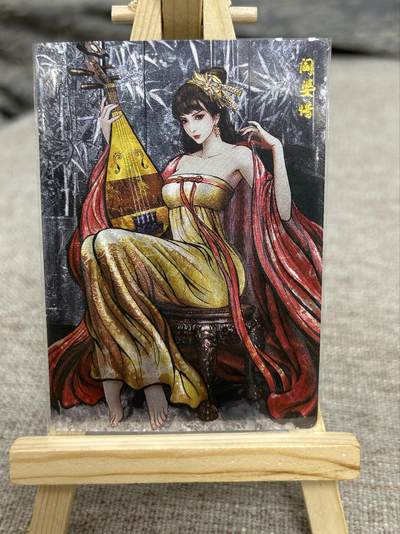 喜灰玩卡拍卖第八期，接拍品0佣金，欢迎送拍，释放现金流，让自己有资金可以购买更多喜欢的卡牌，让别的卡友能淘到更多心仪的卡牌 卡德曼 张建东水浒 特卡 阎婆惜 线稿、水墨一组两张 折光粗闪