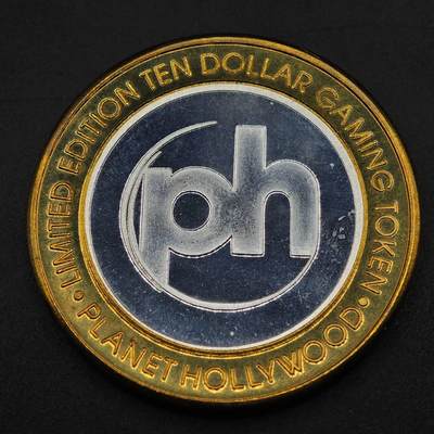 【淘币小摊】实时拍第八百九十六拍   银币套币场    每周一统一发货 美国拉斯维加斯好莱坞星球（Planet Hollywood Resort & Casino）10美元银芯代币 重40克银芯0.6盎司999银