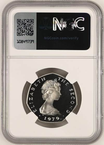 S&S Numismatic世界钱币-拍卖 第126期  马恩岛1979年 马恩岛蒂姆瓦尔德日暨皇家到访 50便士精制纪念银币 NGC PF68UC   15.5克925银
