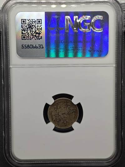 【淘币小摊】实时拍第八百九十六拍   银币套币场    每周一统一发货 泰国拉玛五世1/8泰铢银币NGC XFD